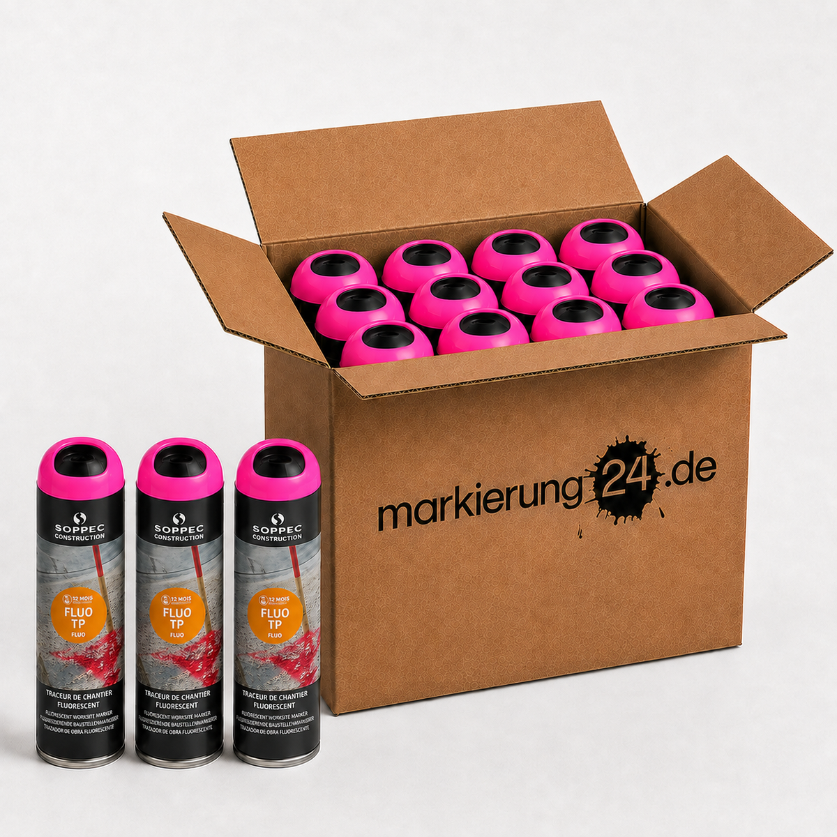 Fluo TP Markierspray, Neon-Sprühfarbe, 500ml