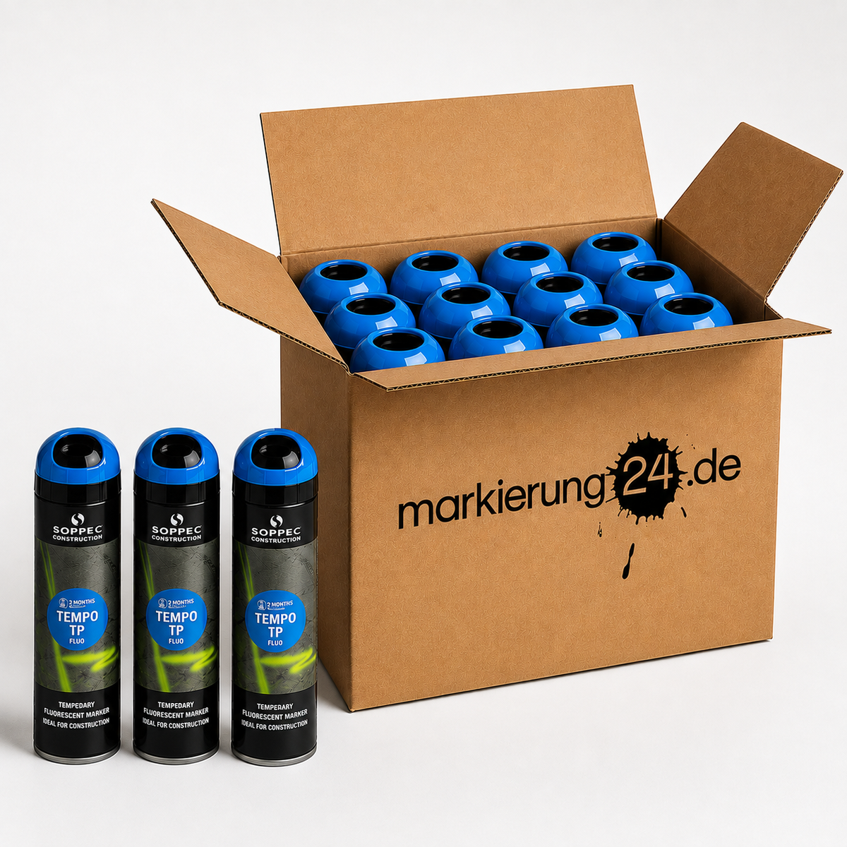 Tempo TP Markierspray, Kurzzeit Sprühfarbe, 500ml