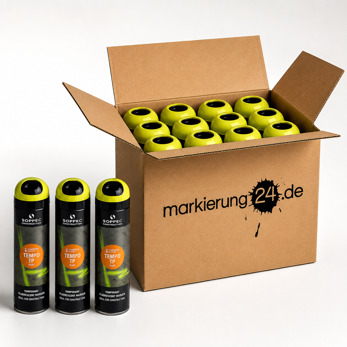 Tempo TP Markierspray, Kurzzeit Sprühfarbe, 500ml