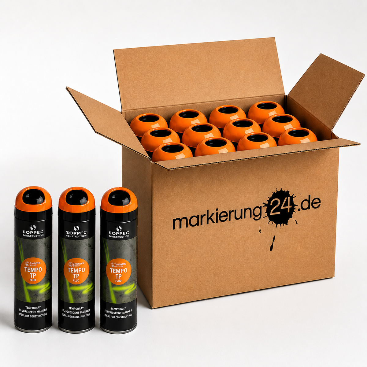 Tempo TP Markierspray, Kurzzeit Sprühfarbe, 500ml