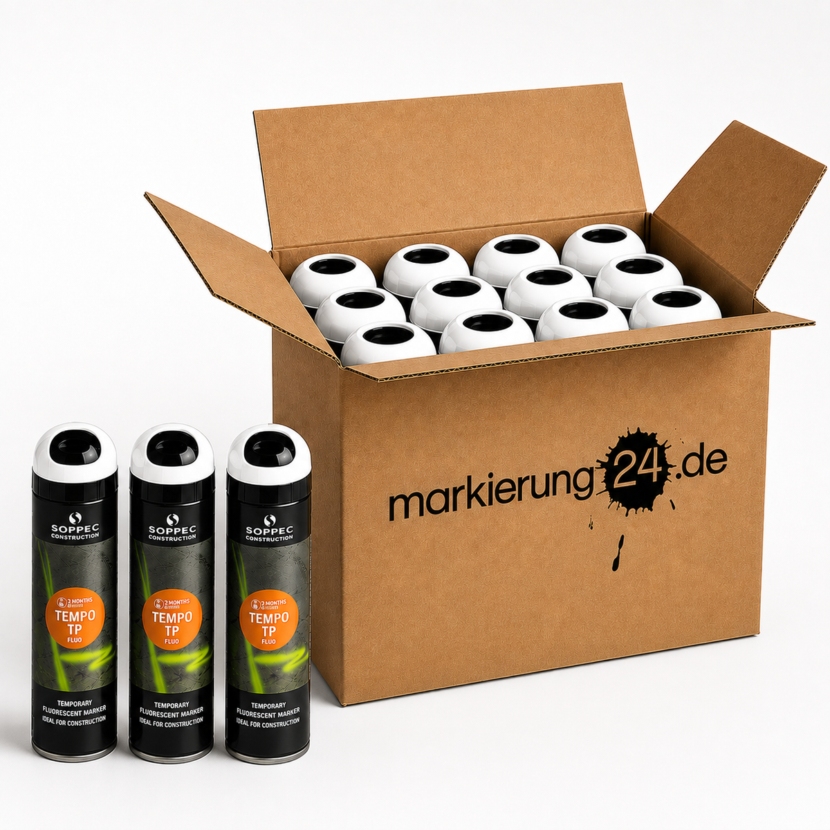 Tempo TP Markierspray, Kurzzeit Sprühfarbe, 500ml