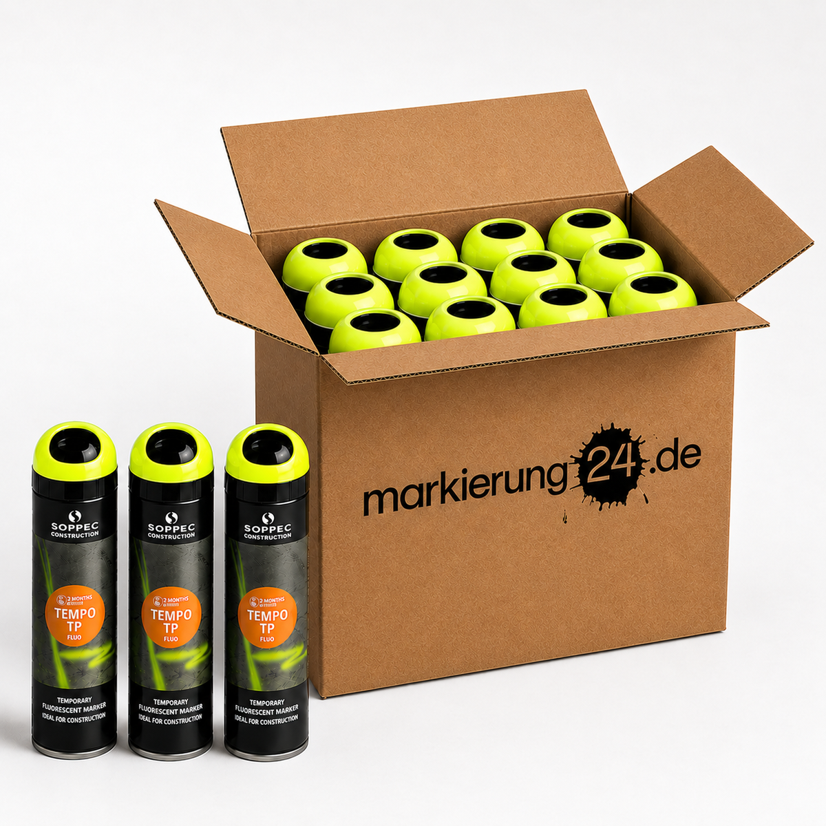 Tempo TP Markierspray, Kurzzeit Sprühfarbe, 500ml