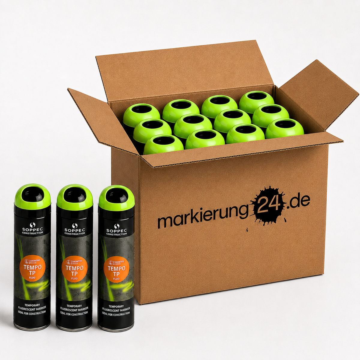 Tempo TP Markierspray, Kurzzeit Sprühfarbe, 500ml