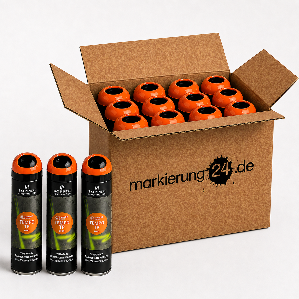 Tempo TP Markierspray, Kurzzeit Sprühfarbe, 500ml