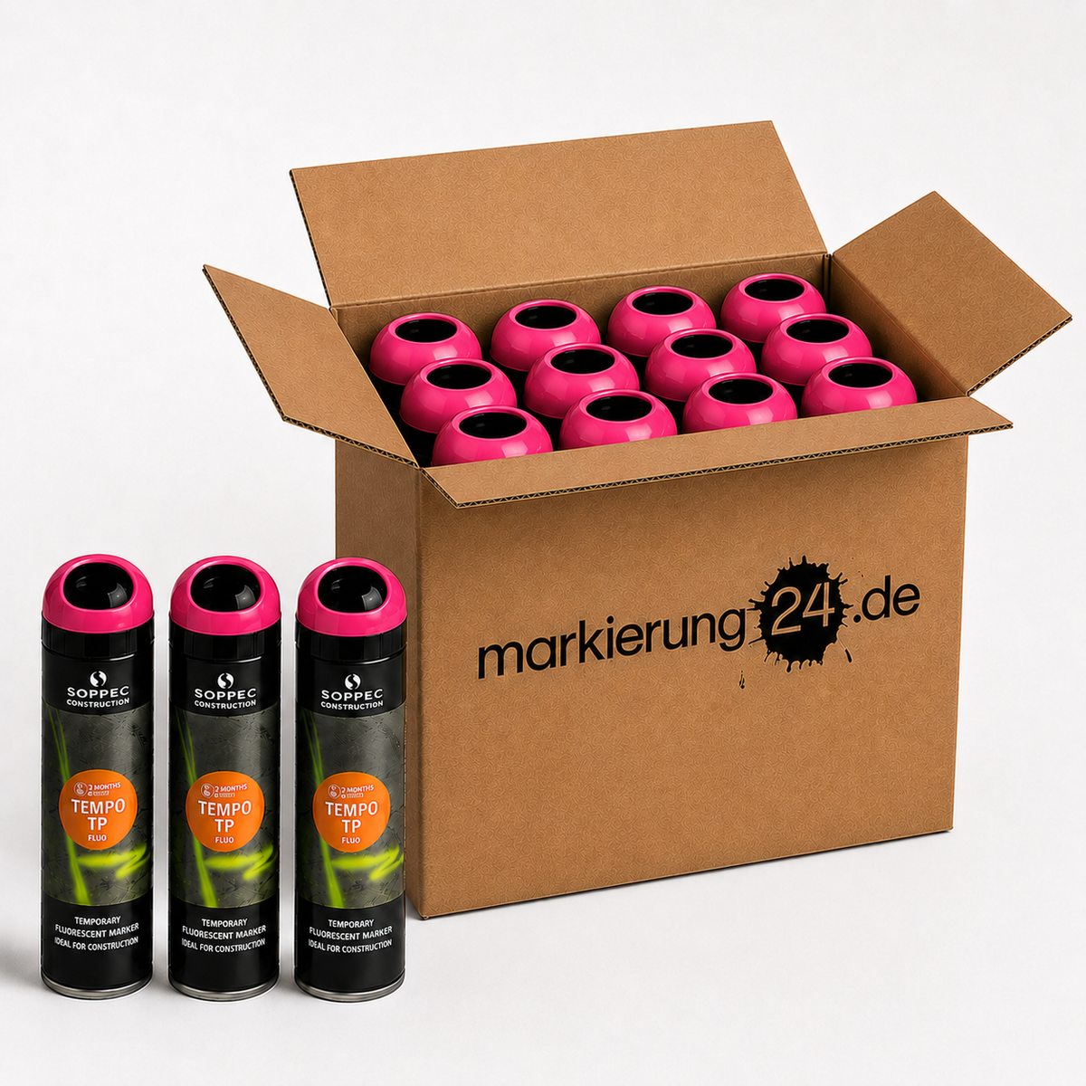 Tempo TP Markierspray, Kurzzeit Sprühfarbe, 500ml