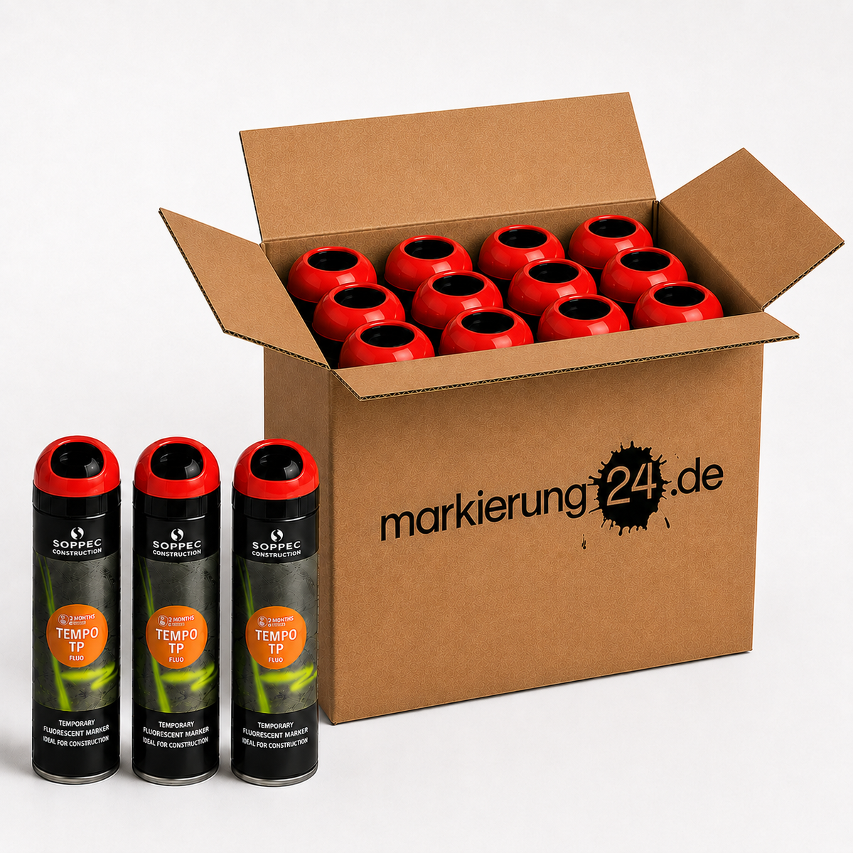 Tempo TP Markierspray, Kurzzeit Sprühfarbe, 500ml