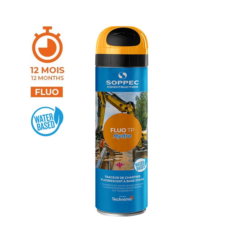Fluo TP Hydro Markierspray auf Wasserbasis, Neon-Sprühfarbe, 500ml