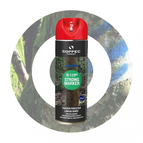 Strong Marker Markierspray für Forst, 500ml, 1 Karton á 12 Dosen