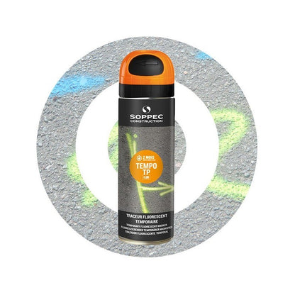 Soppec Tempo TP Markierspray, Kurzzeit Sprühfarbe, 500ml